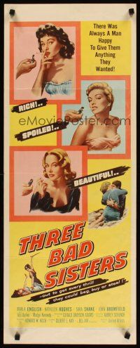 2a719 THREE BAD SISTERS insert '55 Marla English, out to get every thrill she could steal!