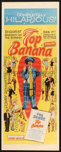 2a734 TOP BANANA insert '54 wacky Phil Silvers & super sexy Judy Lynn + showgirls!