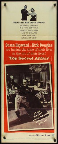 2a735 TOP SECRET AFFAIR insert '57 Susan Hayward tames toughest General Kirk Douglas!