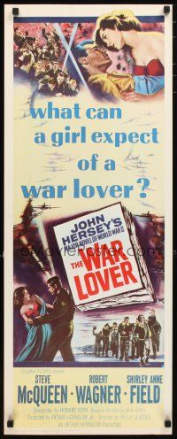 2a780 WAR LOVER insert '62 Steve McQueen & Robert Wagner loved war like others loved women!