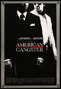 2b042 AMERICAN GANGSTER DS 1sh '07 Denzel Washington, Russell Crowe, Ridley Scott directed!