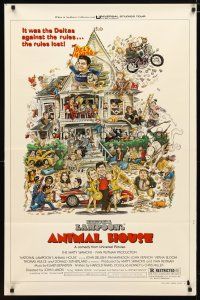 2b049 ANIMAL HOUSE style B 1sh '78 John Belushi, Landis classic, art by Rick Meyerowitz!