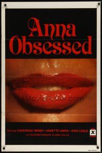 2b050 ANNA OBSESSED 1sh '77 Constance Money, Annette Haven, Jamie Gillis, sexy lips!