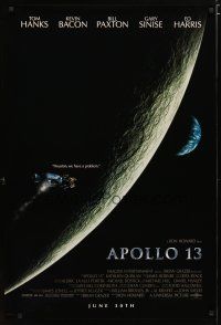 2b052 APOLLO 13 advance 1sh '95 directed by Ron Howard, Tom Hanks, Houston, we have a problem!