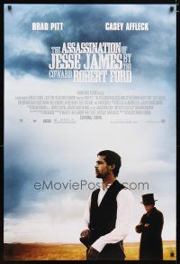 2b062 ASSASSINATION OF JESSE JAMES advance DS 1sh '07 Brad Pitt, Casey Affleck, outlaws!
