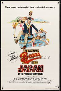2b075 BAD NEWS BEARS GO TO JAPAN 1sh '78 great juvernile baseball art with Tony Curtis!