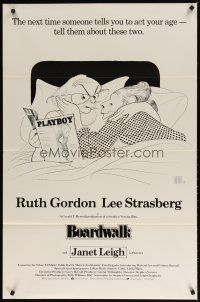 2b122 BOARDWALK 1sh '79 Stephen Verona, Al Hirschfeld art of Ruth Gordon & Lee Strasberg!