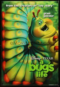 2b135 BUG'S LIFE DS 1sh '98 Walt Disney, Pixar CG cartoon, giant caterpillar!