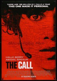 2b142 CALL advance DS 1sh '13 Abigail Breslin, cool image of 911 operator Halle Berry & map!