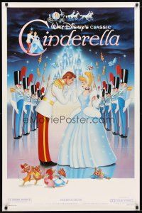 2b174 CINDERELLA 1sh R87 Walt Disney classic romantic cartoon, image of prince & mice!