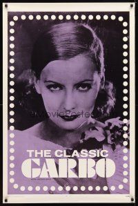 2b181 CLASSIC GARBO 1sh '71 great super close portrait of sexy Greta Garbo!