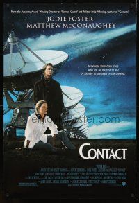 2b194 CONTACT 1sh '97 Jodie Foster, Matthew McConaughey, message from deep space!