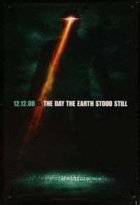 2b230 DAY THE EARTH STOOD STILL style B teaser DS 1sh '08 Keanu Reeves, cool sci-fi image!