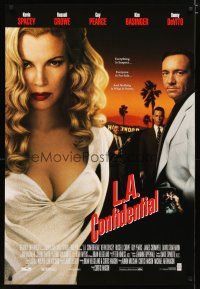 2b486 L.A. CONFIDENTIAL video 1sh '97 Russell Crowe, Guy Pearce, Kevin Spacey, sexy Kim Basinger!