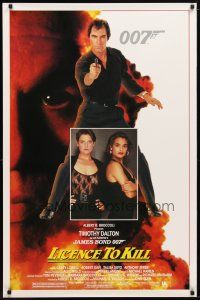 2b498 LICENCE TO KILL 1sh '89 Timothy Dalton as Bond, Carey Lowell, sexy Talisa Soto!