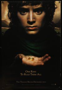 2b512 LORD OF THE RINGS: THE FELLOWSHIP OF THE RING teaser DS 1sh '01 J.R.R. Tolkien, one ring!
