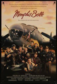 2b544 MEMPHIS BELLE DS 1sh '90 Matt Modine, Sean Astin, cool cast portrait by WWII B-17 bomber!
