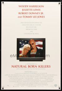 2b572 NATURAL BORN KILLERS DS 1sh '94 Oliver Stone, Woody Harrelson & Juliette Lewis on TV!