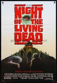 2b574 NIGHT OF THE LIVING DEAD 1sh '90 Tom Savini directed, George Romero, Patricia Tallman!