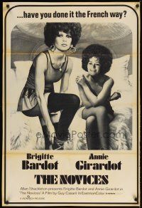 2b583 NOVICES 1sh '75 great image of sexy Brigitte Bardot & Annie Girardot!