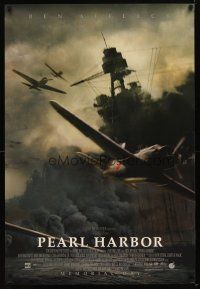 2b595 PEARL HARBOR advance DS 1sh '01 Ben Affleck, World War II fighter planes over battleship!