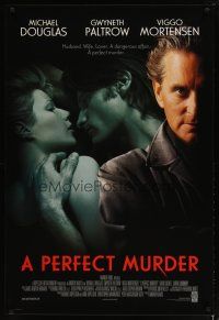 2b598 PERFECT MURDER int'l 1sh '98 Michael Douglas, sexy Gwyneth Paltrow, Dial M For Murder remake!