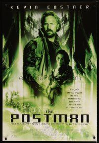 2b613 POSTMAN green style int'l 1sh '97 cool post-apocalyptic image of Kevin Costner!