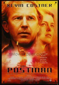 2b614 POSTMAN red black title style int'l 1sh '97 cool post-apocalyptic image of Kevin Costner!