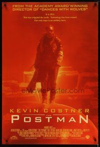 2b615 POSTMAN red white title style int'l 1sh '97 cool post-apocalyptic image of Kevin Costner!