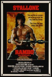 2b633 RAMBO FIRST BLOOD PART II 1sh '85 no man, no law, no war can stop Sylvester Stallone!