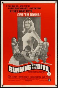 2b666 RUNNING WITH THE DEVIL 1sh '73 Henri Pachard, it's not exactly a love story!