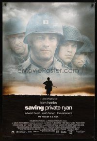 2b672 SAVING PRIVATE RYAN 1sh '98 Steven Spielberg, Tom Hanks, the mission is a man!