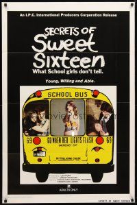 2b679 SECRETS OF SWEET SIXTEEN 1sh '74 what young, willing and able school girls don't tell!