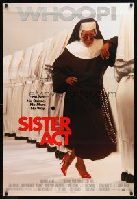 2b701 SISTER ACT 1sh '92 Maggie Smith, Harvey Keitel, Whoopi Goldberg as a nun!