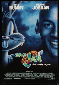 2b723 SPACE JAM 1sh '96 wacky image of Michael Jordan & Bugs Bunny!