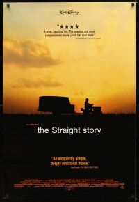 2b743 STRAIGHT STORY DS 1sh '99 David Lynch, Walt Disney, riding lawnmower & sunset!