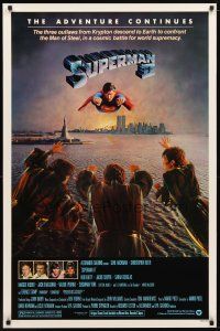 2b754 SUPERMAN II 1sh '81 Christopher Reeve, Terence Stamp, battle over New York City!
