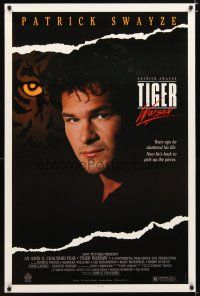 2b769 TIGER WARSAW 1sh '88 cool portrait image of Patrick Swayze in the title role!
