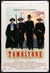 2b774 TOMBSTONE DS 1sh '93 Kurt Russell as Wyatt Earp, Val Kilmer as Doc Holliday!