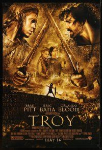 2b786 TROY advance DS 1sh '04 Eric Bana, Orlando Bloom, Brad Pitt as Achilles!