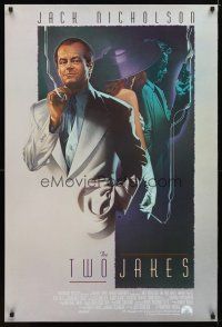 2b793 TWO JAKES int'l DS 1sh '90 cool art of smoking Jack Nicholson by Rodriguez!