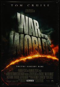 2b819 WAR OF THE WORLDS advance DS 1sh '05 Steven Spielberg directed, Tom Cruise in re-make!