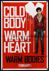2b821 WARM BODIES teaser DS 1sh '13 Nicholas Hoult, Teresa Palmer, cold body, warm heart!