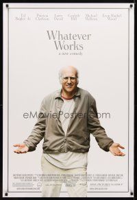 2b830 WHATEVER WORKS DS 1sh '09 Woody Allen, great image of Larry David!