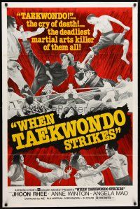 2b834 WHEN TAEKWONDO STRIKES 1sh '74 Jhoon Rhee, the cry of death, cool kung fu images!