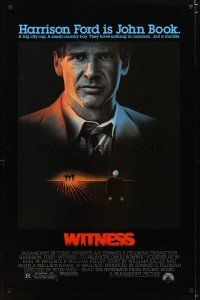 2b839 WITNESS 1sh '85 big city cop Harrison Ford in Amish country, directed by Peter Weir!