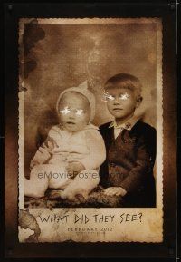 2b841 WOMAN IN BLACK teaser DS 1sh '12 Daniel Radcliffe, creepy image of kids, what did they see?