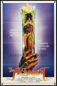 2c021 ALCHEMIST 1sh '85 directed by Charles Band, sexy monster in a test tube art!