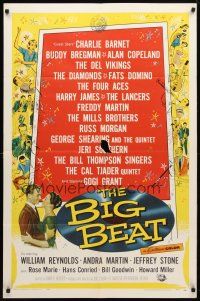 2c082 BIG BEAT 1sh '58 early blues & rock and roll artists including Fats Domino!