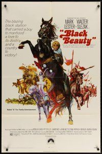 2c089 BLACK BEAUTY 1sh '71 artwork of Mark Lester riding most classic horse!